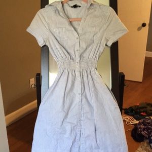 Very sexy blue and white stripped dress